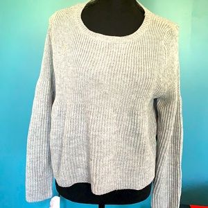 NWOT gray sweater skirt set.